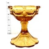 Fenton amber 5in candleholder