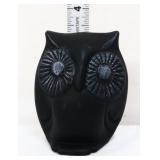 Fenton black satin owl figure