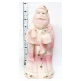 Fenton 9in pink burmese santa figure