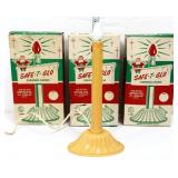 Lot of 3 vntg Safe-T-Glo Christmas candles in box