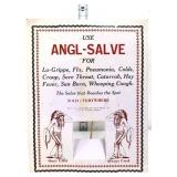 Vntg card stock Angl-Salve easel back adv sign