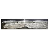 Lot of 5 pineapple floral dinner plates