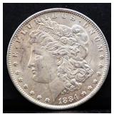 1884O Morgan silver dollar