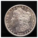1880S Morgan silver dollar