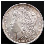 1885O Morgan silver dollar