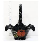 Fenton black Halloween harvest basket