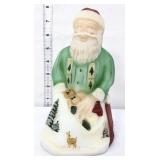 Fenton kneeling Northwoods Santa figure w toy sack