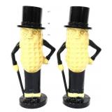 Pair Mr Peanut figural salt/pepper shakers