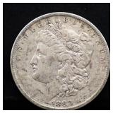 1883O Morgan silver dollar