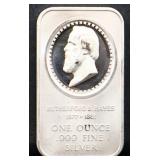1oz Rutherford Hayes silver bar