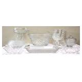 Mixed estate lot of clear glassware items