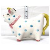 Vintage polka dot cow creamer