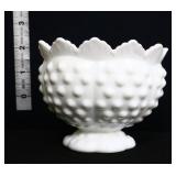 Fenton milk glass hobnail candleholder