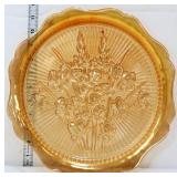 Marigold carnival 12in iris & herringbone platter