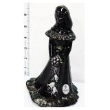 Fenton 7in black bridesmaid w/ glitter