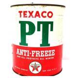 Vntg 1gal Texaco PT Anti-Freeze can, no top