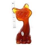 Fenton FAGCA 7in amberina happy cat figure