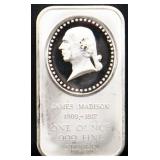 1oz James Madison silver bar
