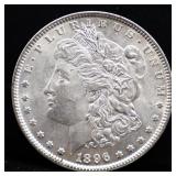 1896 Morgan silver dollar