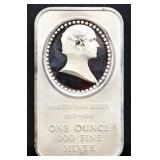 1oz Martin Van Buren silver bar