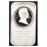 1oz Herbert Hoover silver bar