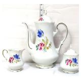 3  piece vintage floral tea set
