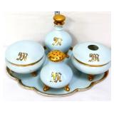 Vintage 5 piece French dresser set