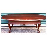 Vintage mahogany oval coffee table see photos
