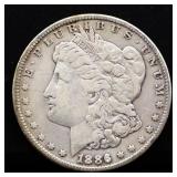 1886 Morgan silver dollar