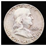 1962 Franklin half dollar