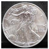 1998 silver eagle coin