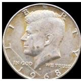 1968 Kennedy half dollar
