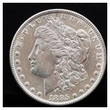 1885 Morgan silver dollar