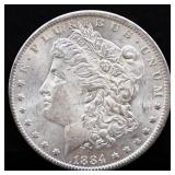 1884O Morgan silver dollar
