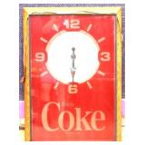 Vntg Coca Cola wall clock see pics NO SHIPPING