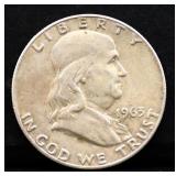 1963 Franklin half dollar