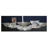 8 piece clear glass estate lot