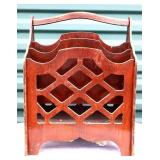 Vintage wood magazine rack see photos