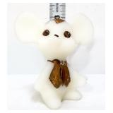 Fenton white satin mouse in brown vest