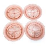 4 pink depression miss America grill plates