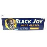 Vntg Black Joe Juice Grapes label