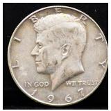 1967 Kennedy half dollar