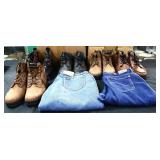 MIxed estate lot, inc blue jeans and shoes