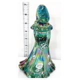 Fenton 7in green carnival bridesmaid figure