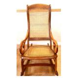 Vintage cane back/seat rocking chair