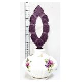 Fenton Charlton perfume bottle, amethyst stopper
