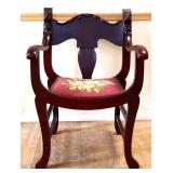 Vintage lions head fireside chair