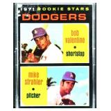 1971 Rookie Stars LA Dodgers baseball card
