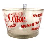Vintage glass Coca Cola snack bucket