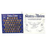 States Of The Union bronze coin set in box